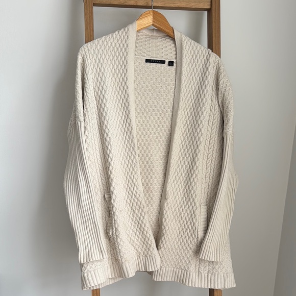 CYRUS | Large Women's Cream Cardigan Sweater - Picture 1 of 6